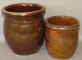 2 PA REDWARE JELLY JARSca. 187