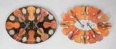 2 PABLO MANZONI GLASS TRAYS VI