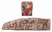 (2) Pacific islander carved wo