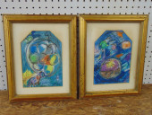 2 PAINTINGS, BALLOONS & ANIMAL