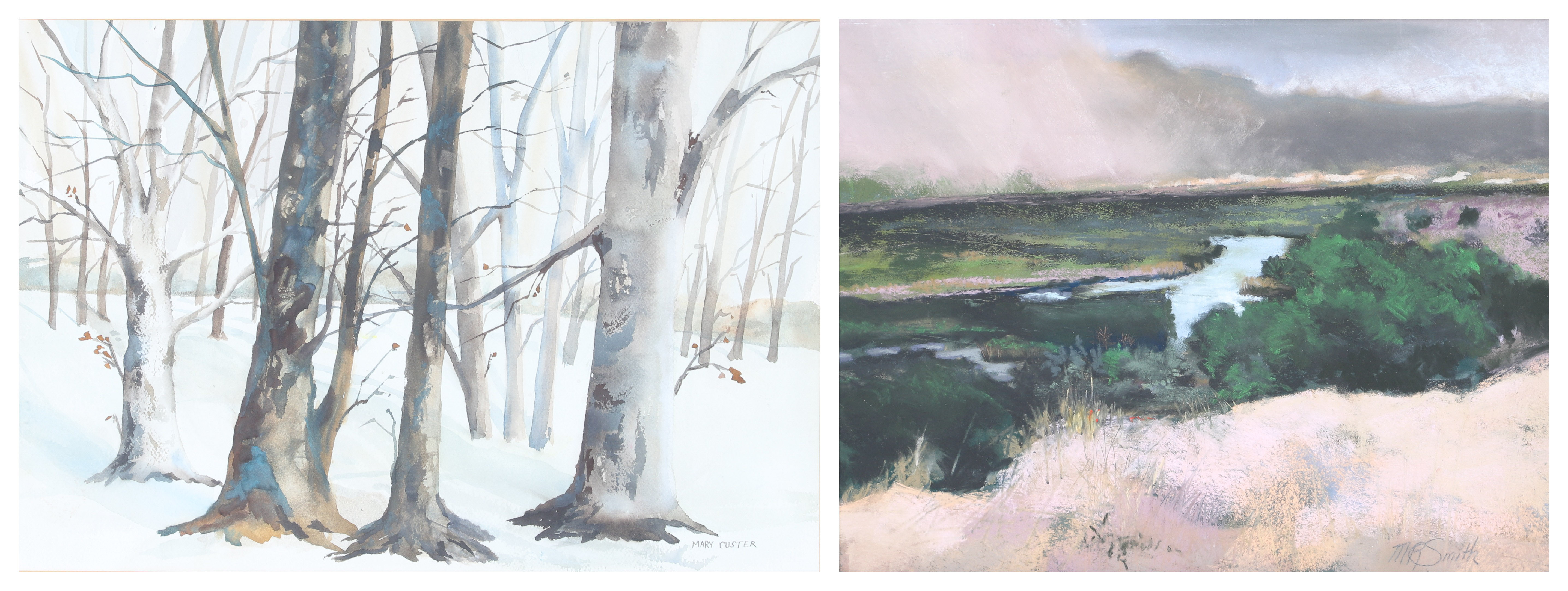 (2) Paintings by contemporary