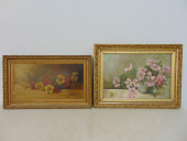 2 PAINTINGS, FLORAL STILL-LIFE