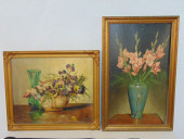 2 PAINTINGS, FLORAL STILL-LIFE