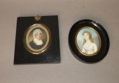 2 PAINTINGS ON IVORYca. 1800;