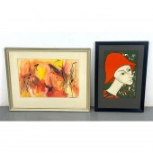2 paintings Silviere Croix and