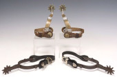(2 PAIR) COWBOY SPURS, ONE CRO