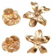 (2 PAIR) ESTATE 14KT GOLD FLOR