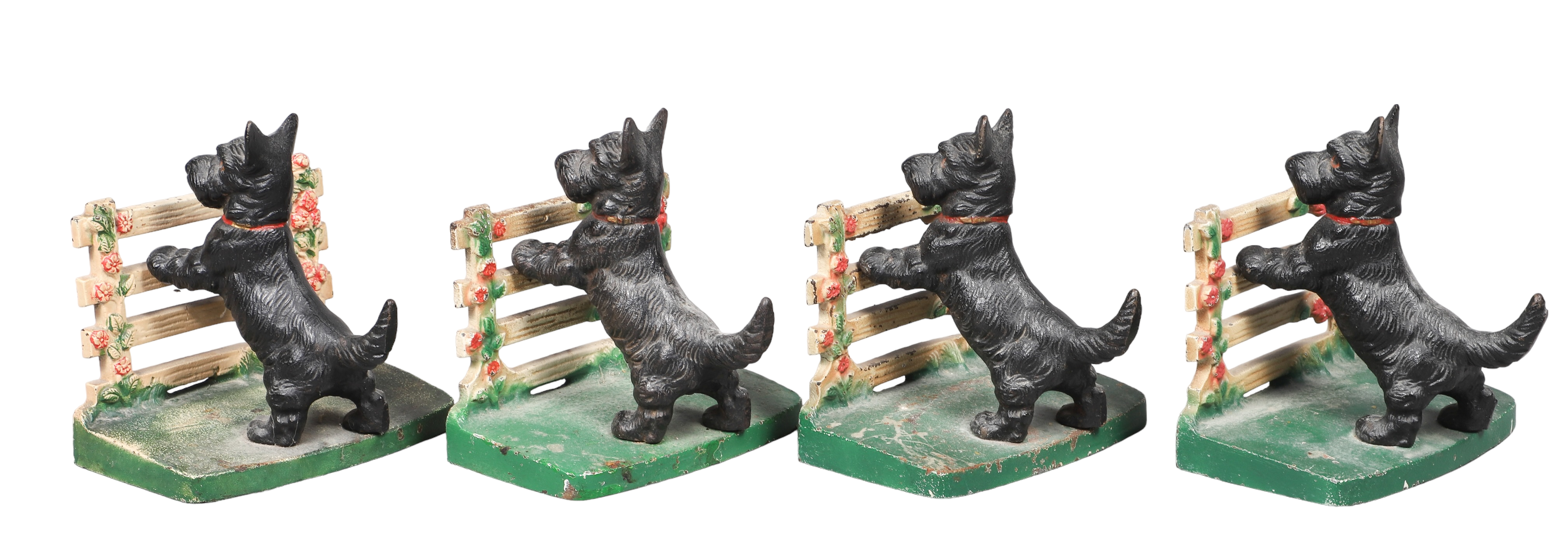 (2) Pair Hubley painted cast iron