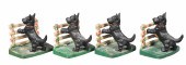 (2) Pair Hubley painted cast i
