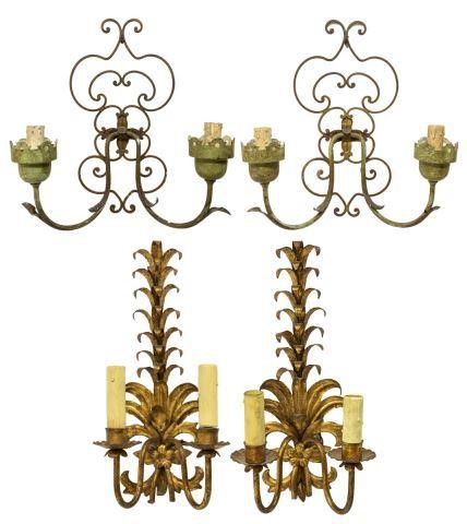 (2 PAIR) ITALIAN WALL SCONCES OF