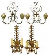 (2 PAIR) ITALIAN WALL SCONCES