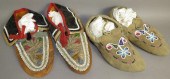 2 PAIR OF BEADWORK LEATHER MOC