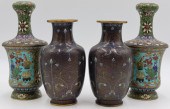 (2) PAIR OF CHINESE CLOISONNE