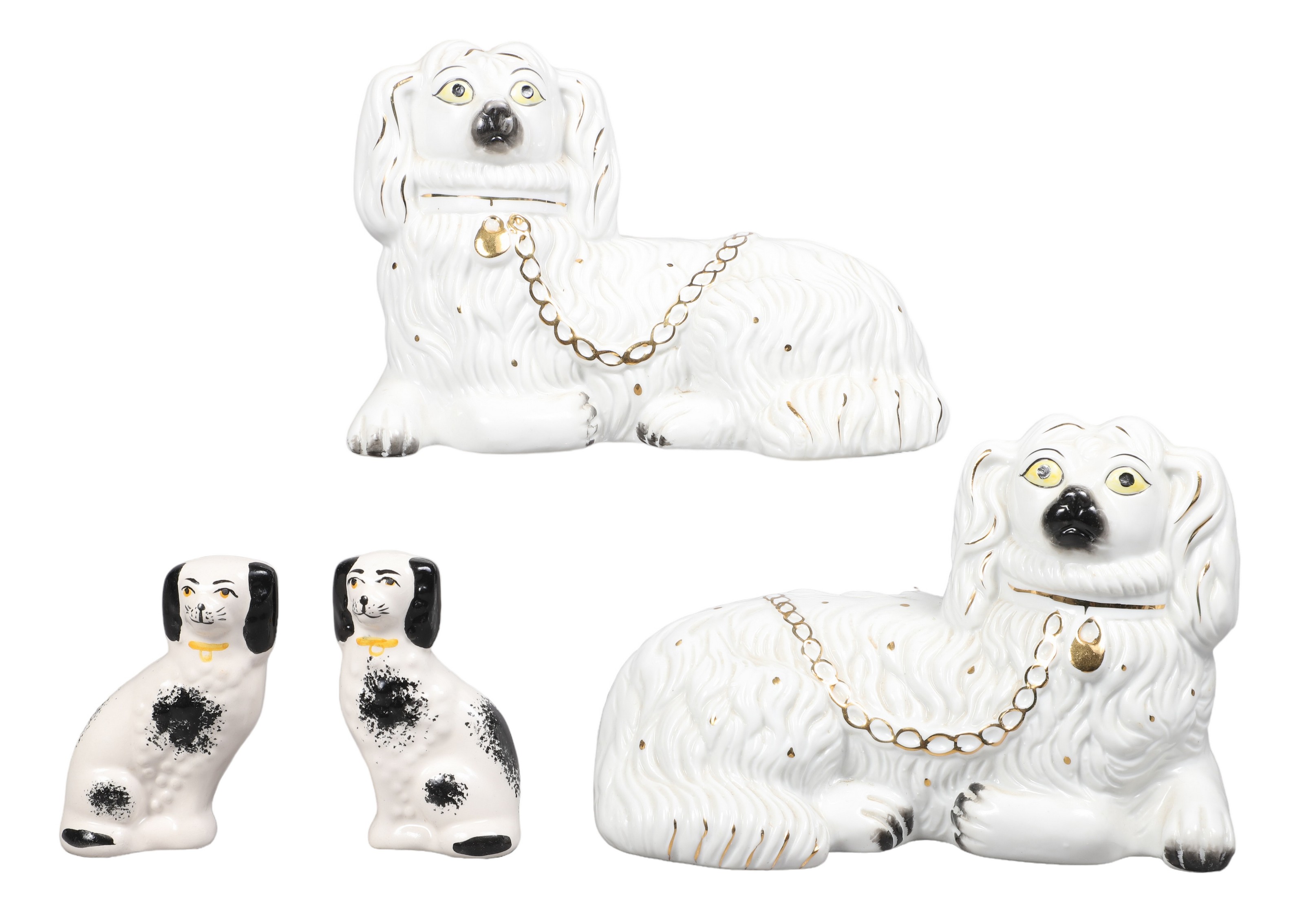 (2) Pair of Staffordshire style dog