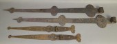 2 PAIR OF WROUGHT IRON STRAP H