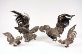 (2 PAIR) SILVERPLATE FIGHTING