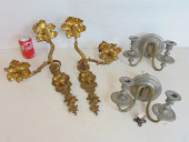 2 PAIR WALL SCONCES, PAIR ENGL