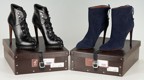 2 PAIRS ALAIA STILETTO LEATHER