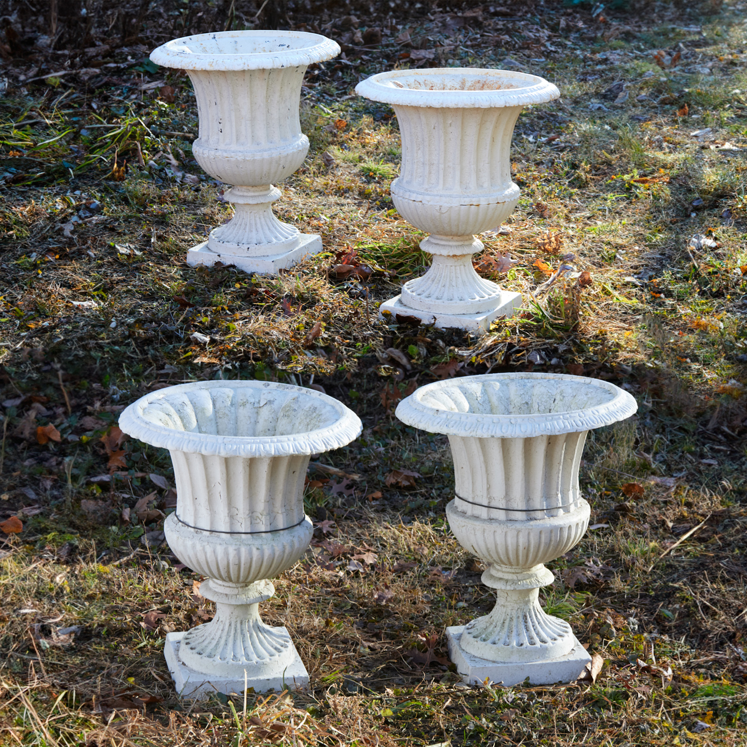 (2) PAIRS ANTIQUE CAST IRON