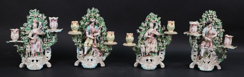 2 PAIRS CHELSEA STYLE PORCELAIN