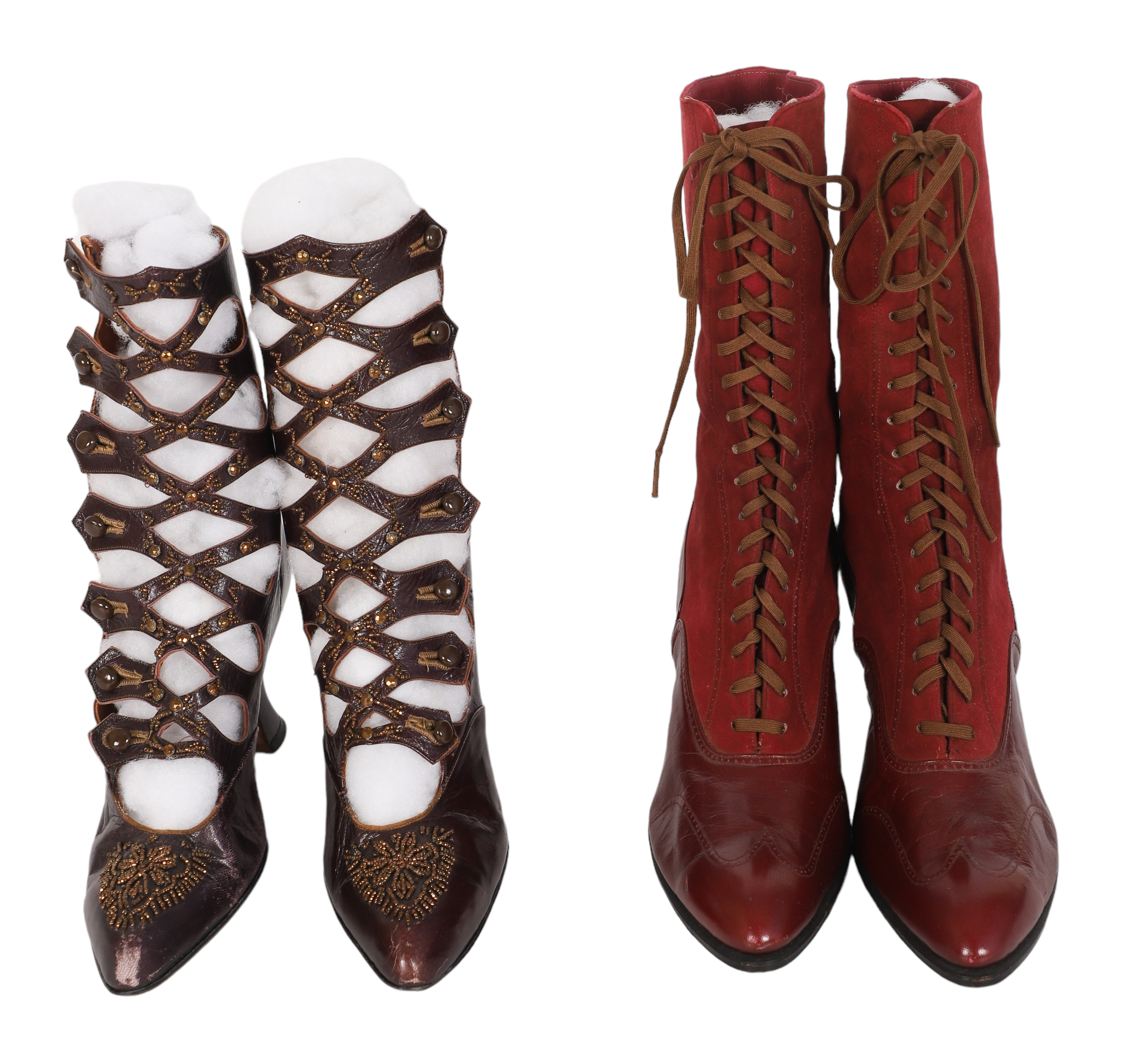 (2) Pairs Edwardian ladies boots to