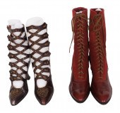 (2) Pairs Edwardian ladies boo