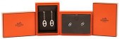2 PAIRS HERMES CHAINE D'ANCRE