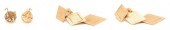 2 PAIRS LADIES' 14K GOLD EARRI