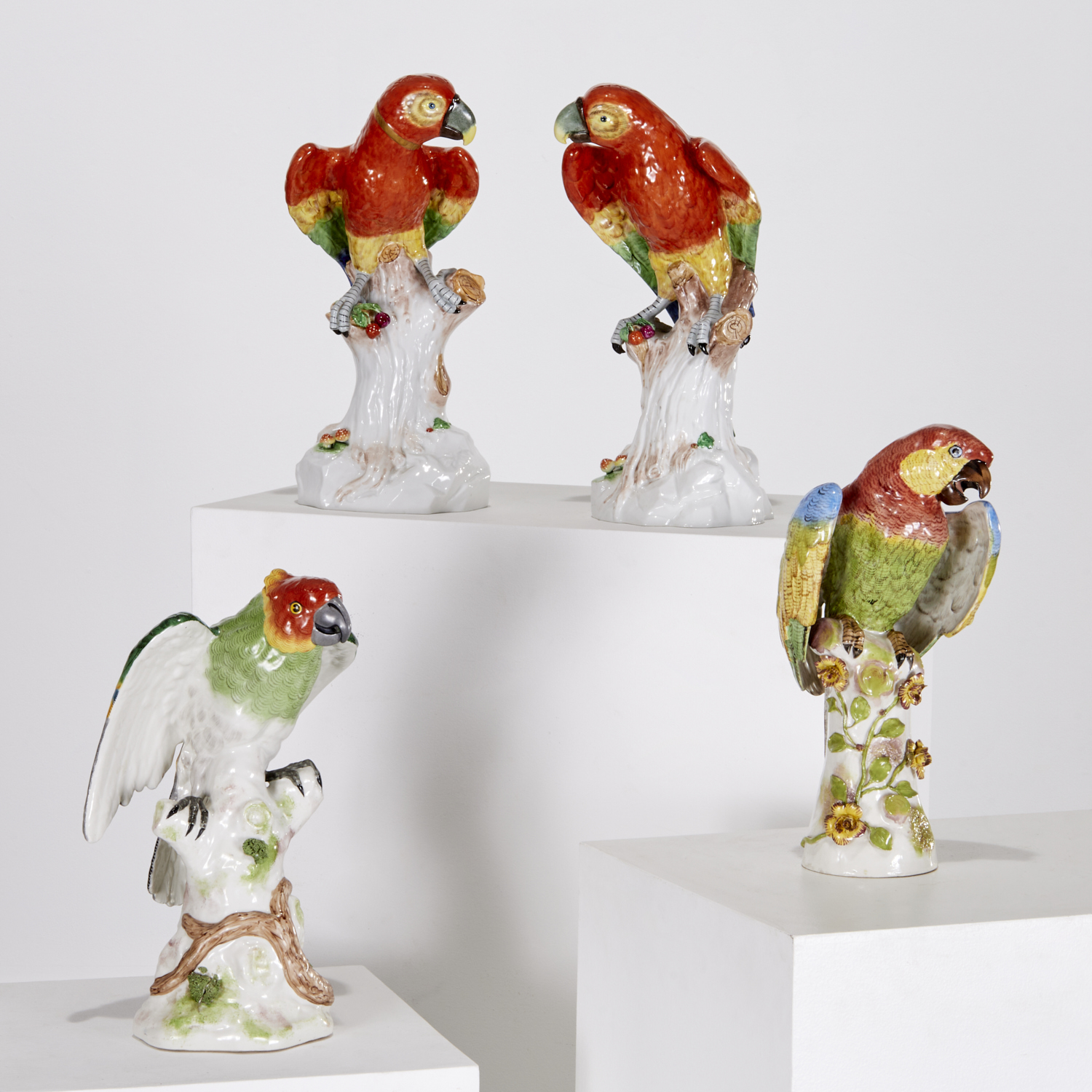 (2) PAIRS LARGE MEISSEN STYLE