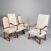 (2) PAIRS LOUIS XIV WALNUT HIG