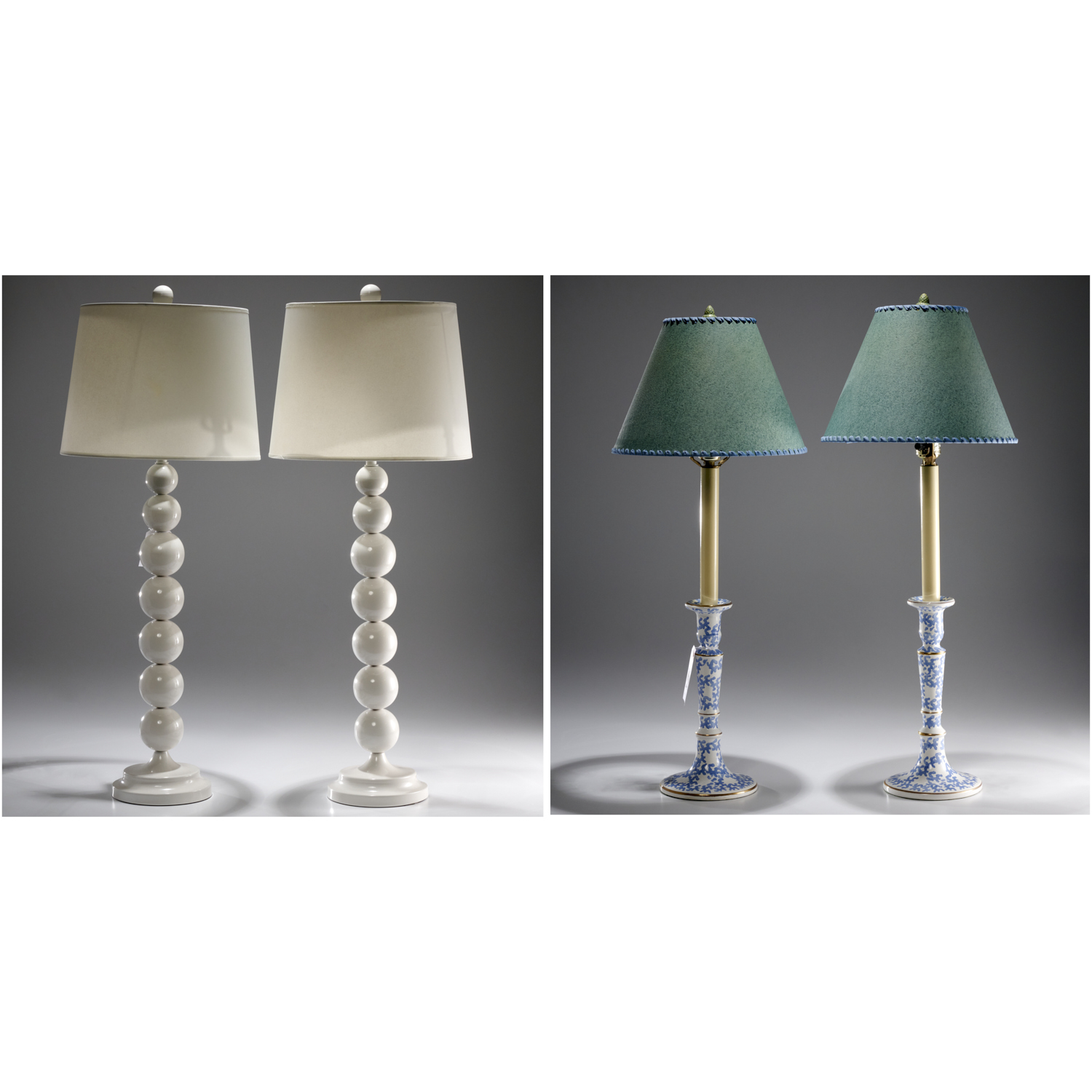 (2) PAIRS MODERN TABLE LAMPS, INCL.