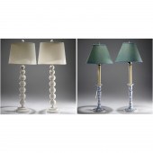 (2) PAIRS MODERN TABLE LAMPS,
