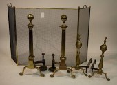 2 PAIRS OF 19TH C. ANDIRONS &
