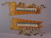 (2) PAIRS OF BLACKFOOT BEADED