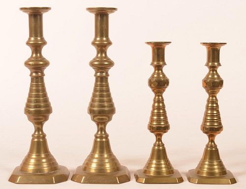 2 PAIRS OF BRASS 19TH CENT. BEE