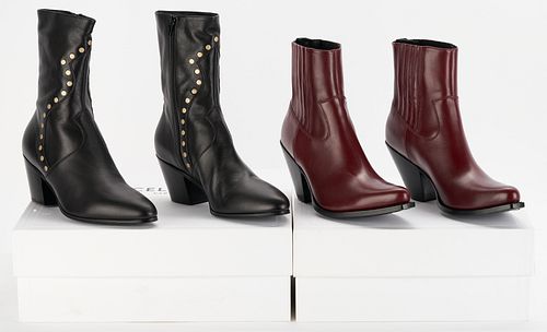 2 PAIRS OF CELINE WESTERN STYLE