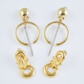 2 Pairs Of Gold And Silver-Ton