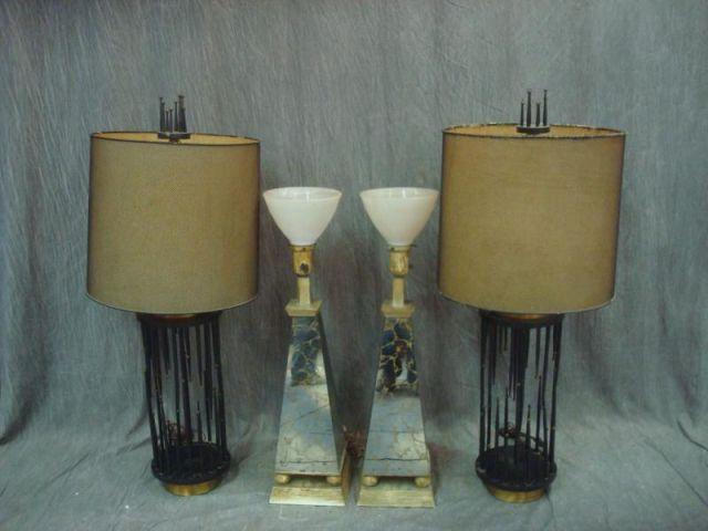 2 Pairs of Midcentury Lamps.