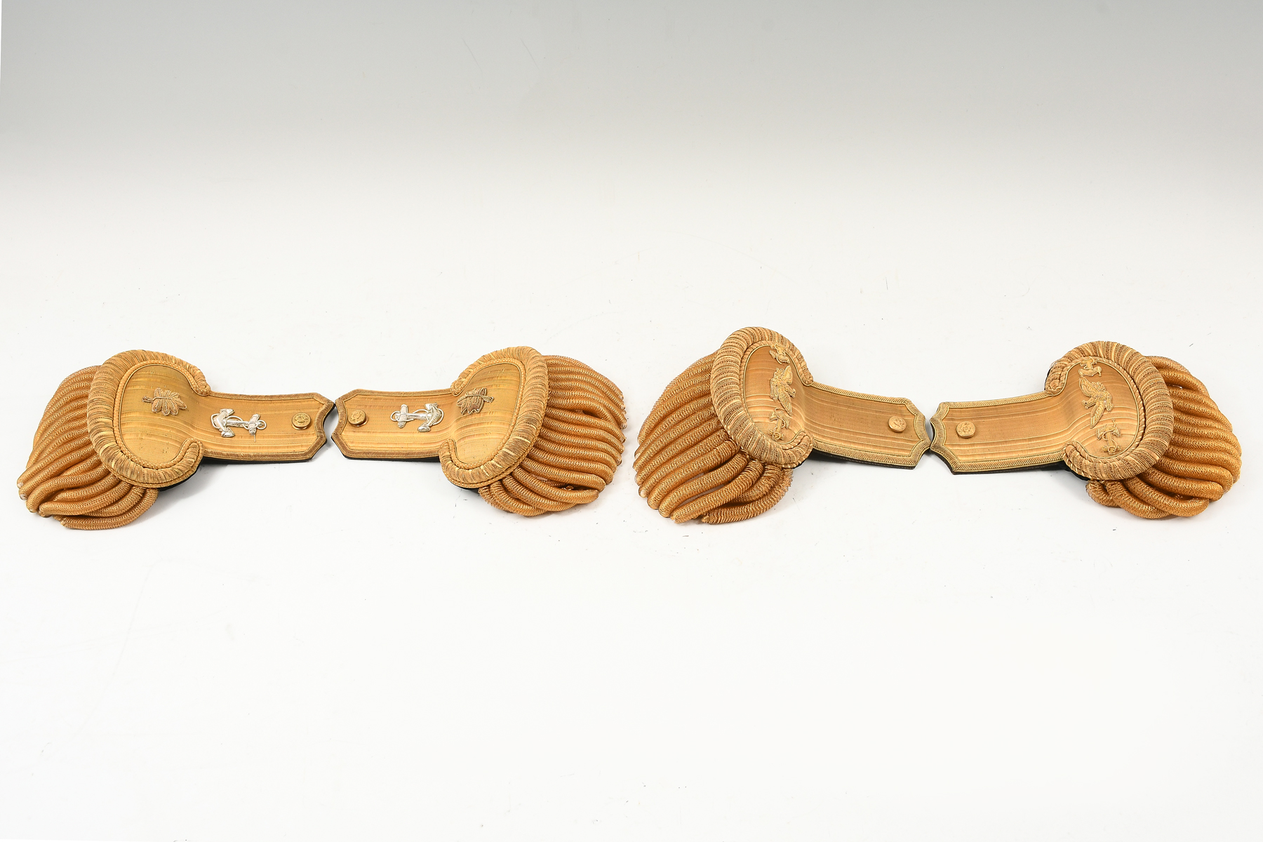 2 PAIRS OF NAVY EPAULETS: Two pairs