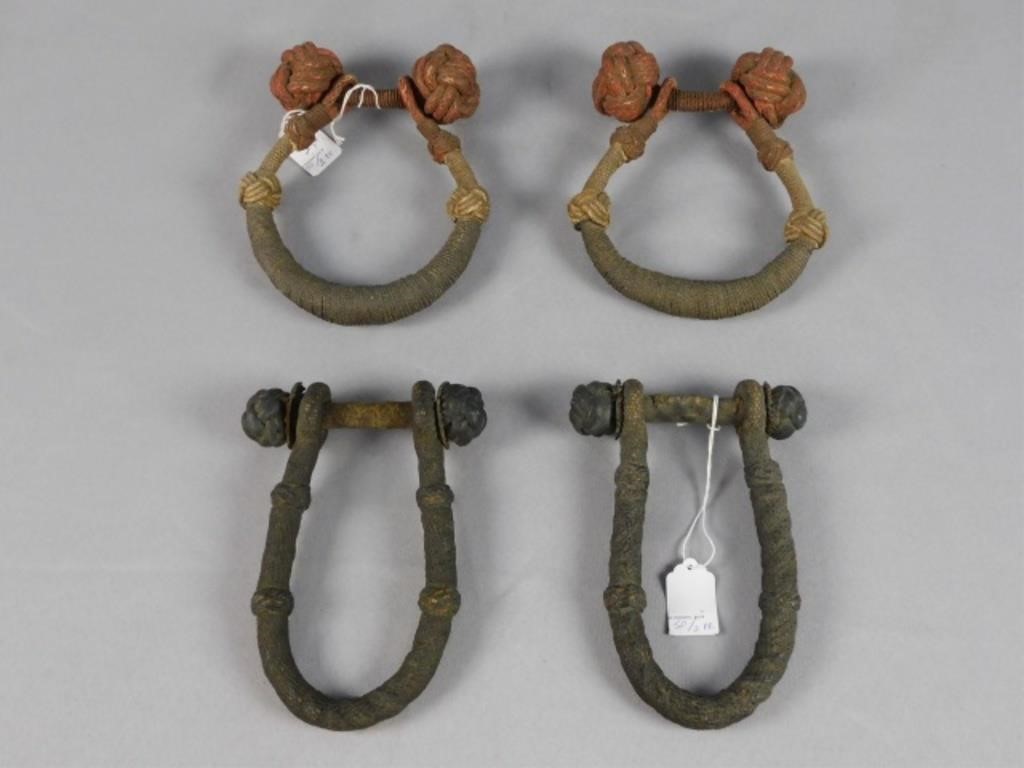(2) PAIRS OF ROPE BECKETS WITH