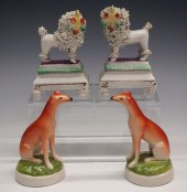 2 PAIRS OF STAFFORDSHIRE DOGST