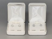 2 Pairs of Stud Earrings with