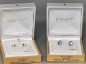 2 Pairs of Stud Earrings with