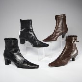 (2) PAIRS PRADA ANKLE BOOTS 21