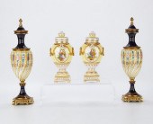 2 PAIRS SEVRES & KPM STYLE POR