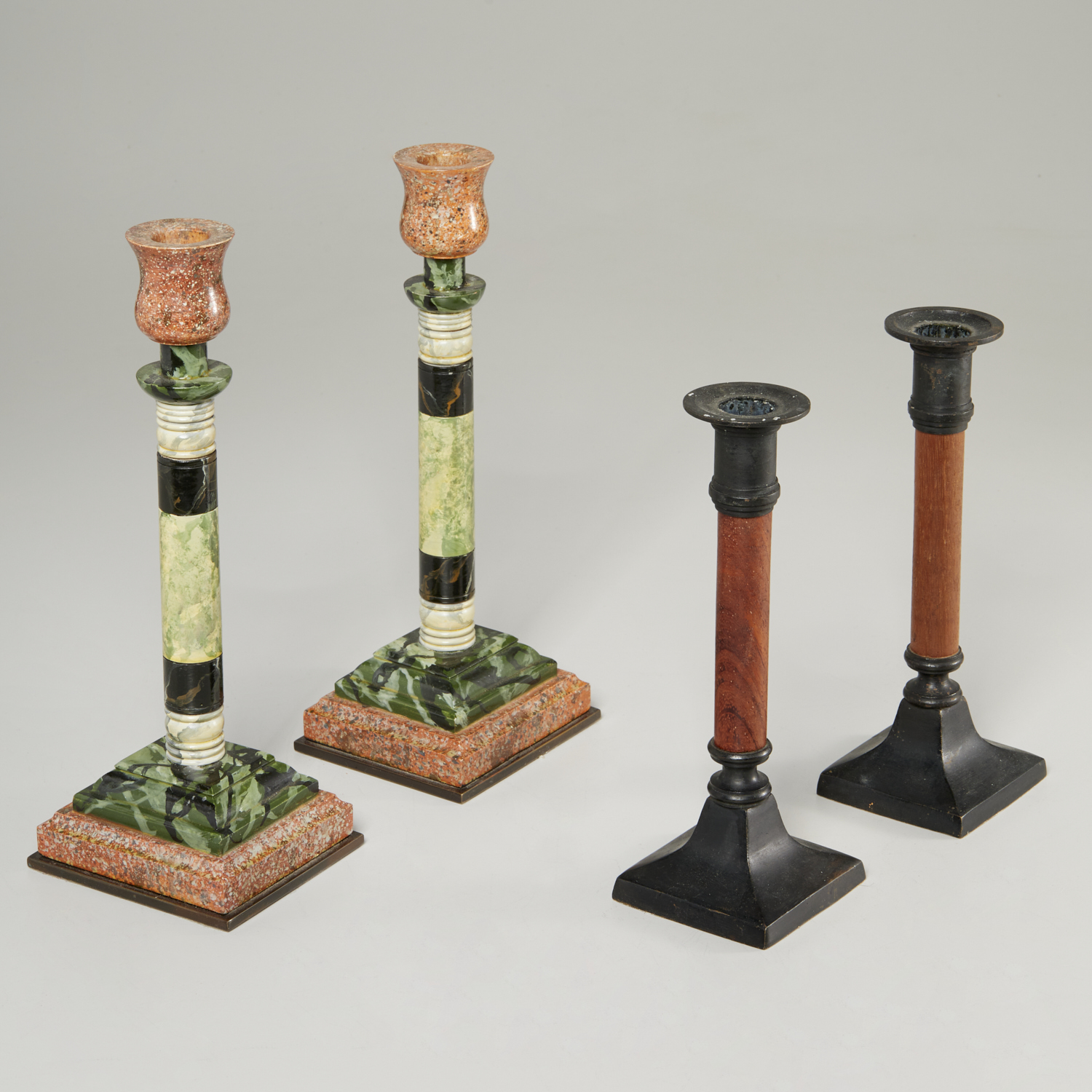 (2) PAIRS TROMPE L'OEIL DECORATED