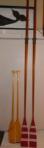 2 PAIRS WOOD OARSIncludes antique