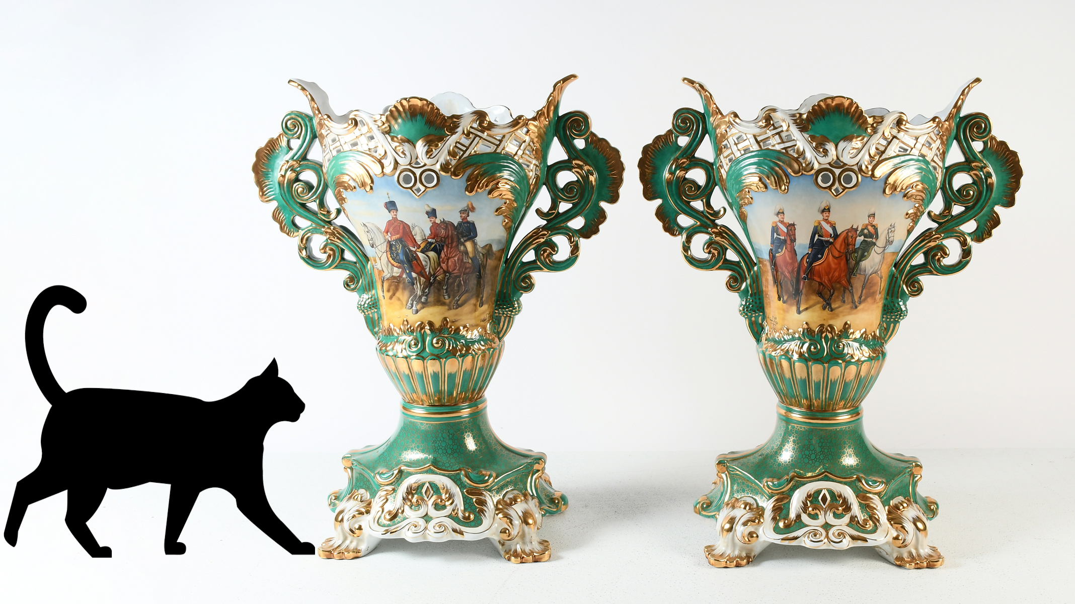2 PALATIAL VICTORIAN SEVRES