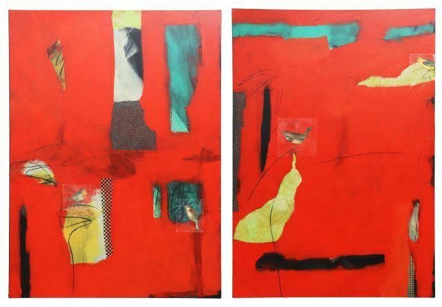 (2) PAMELA BLACK WAGNER MIXED MEDIA