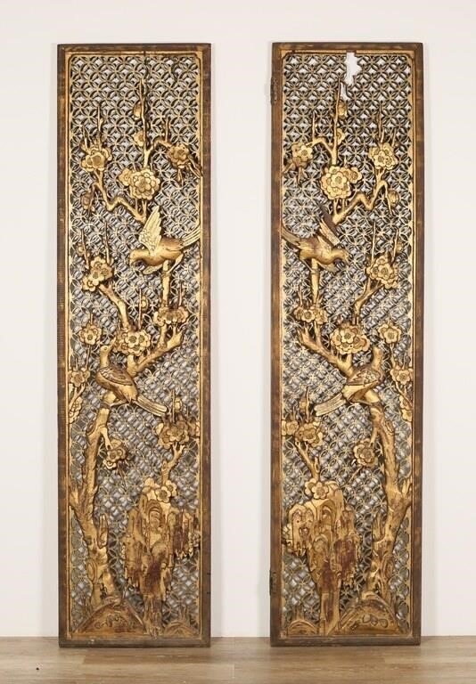 2 PANEL CARVED CHINESE SCREEN2